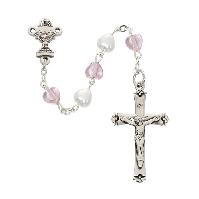 Pink/White Communion Rosary