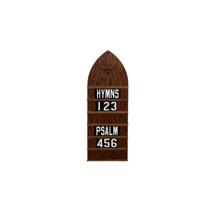 Oak Hymn Board 12"x 36"