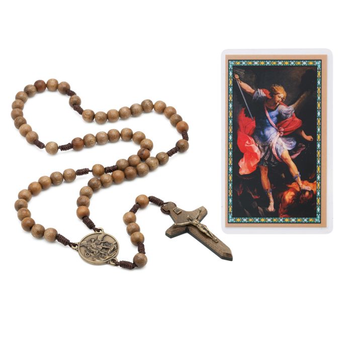 10mm Wood St Michael Rosary