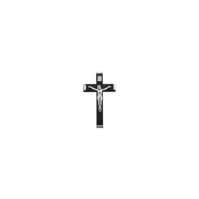 2.5" Black Wood Metal Crucifix