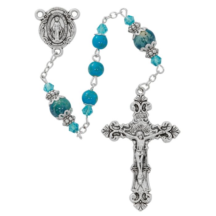 6mm Turquoise Marbeline Rosary