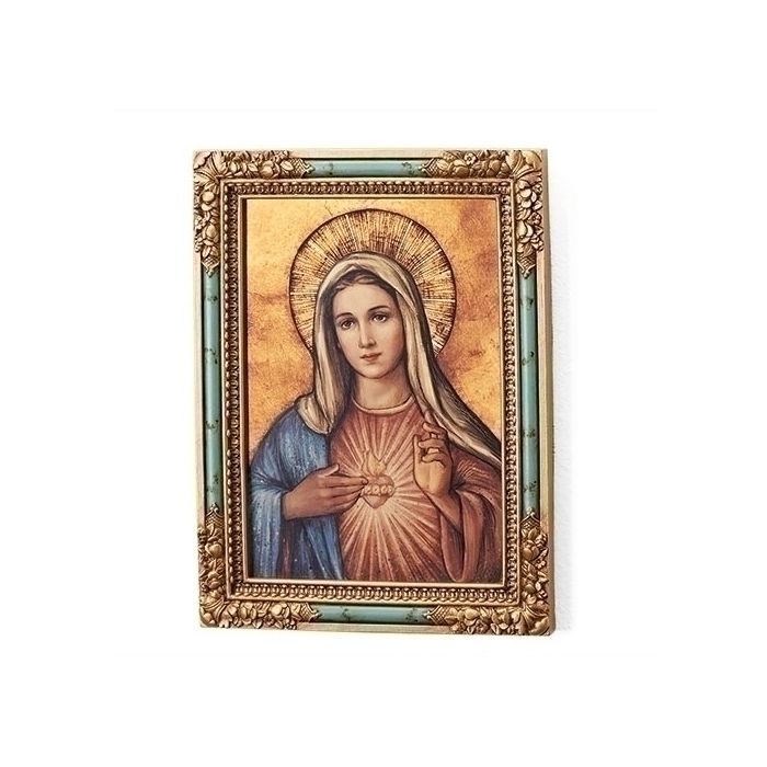 7.25" Immaculate Heart Icon Square Plaque #66779