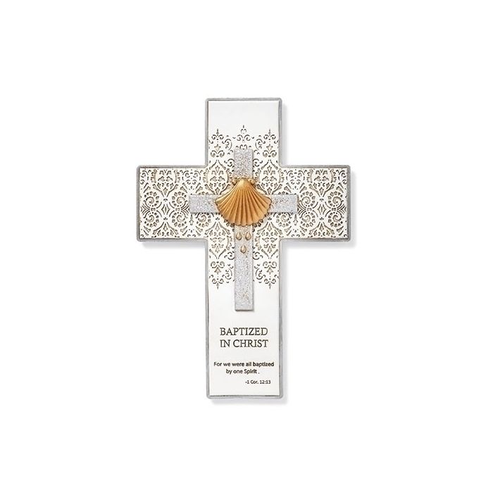 9" Baptism Wall Cross