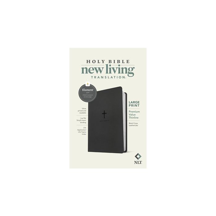 Black Large Print Thinline NLT Bible