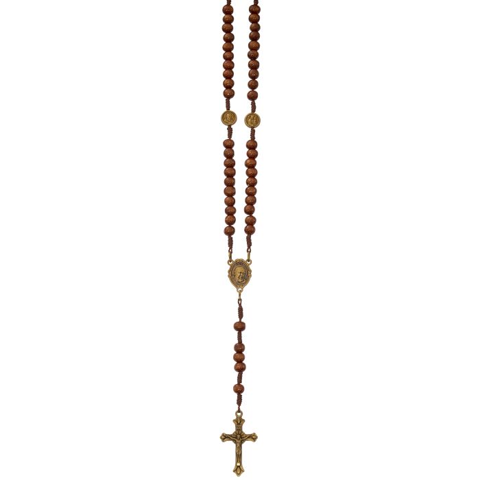 Bronze/Wood St Pio Rosary