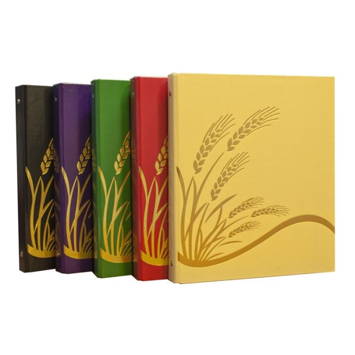 CEREMONIAL BINDERS WITH GOLD WHEAT DESIGN