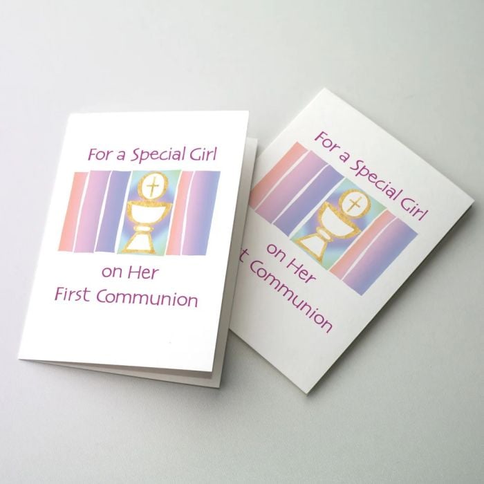 Girls First Communion Greeting Card