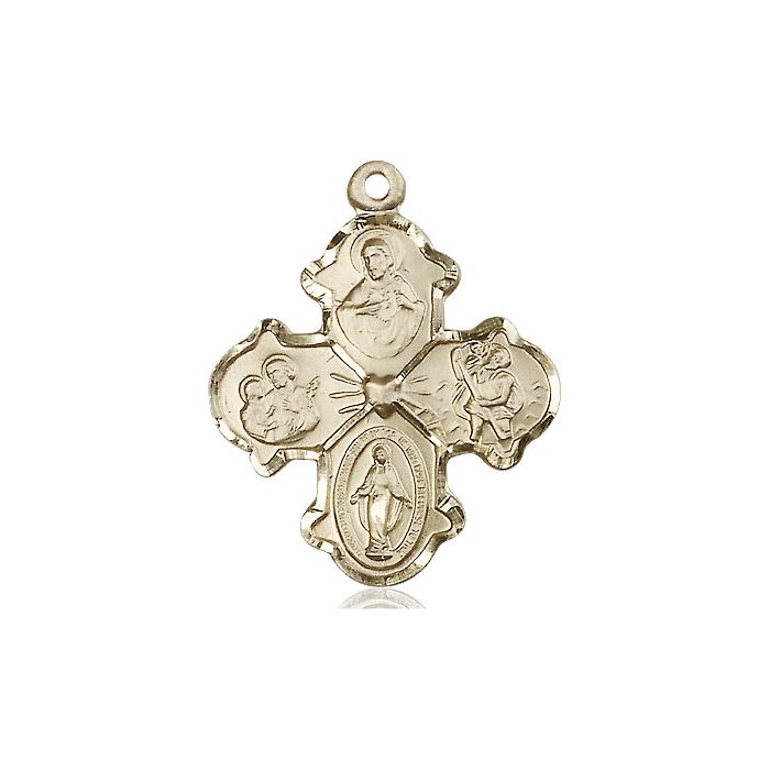 Gold Fill Four Way Medal