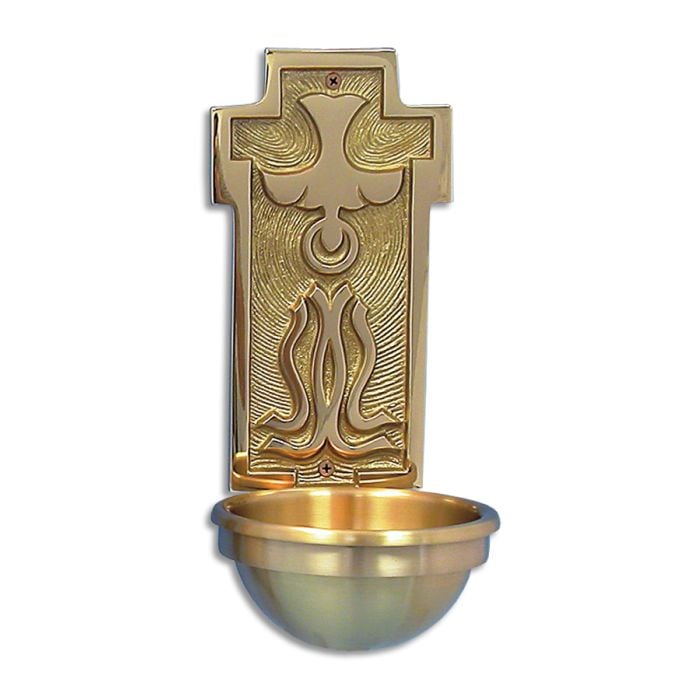 Holy Water Font #40HWF87, Cast Bronze
