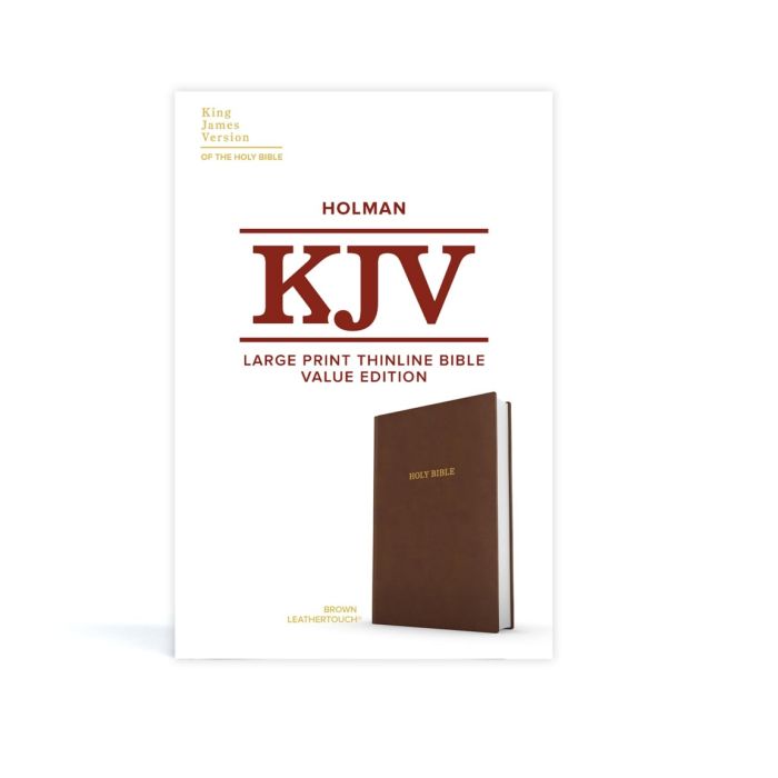 KJV Large Print Brown Thinline Bible