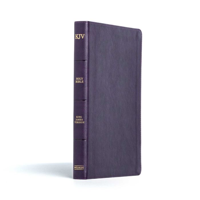 KJV Large Print Thinline Bible, Plum LeatherTouch