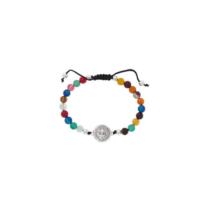 Multi Color St Benedict Corded Bracelet