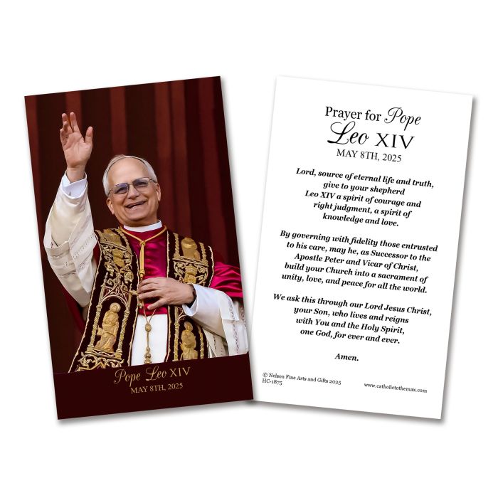 Official Pope Leo XIV Laminated Holy Card