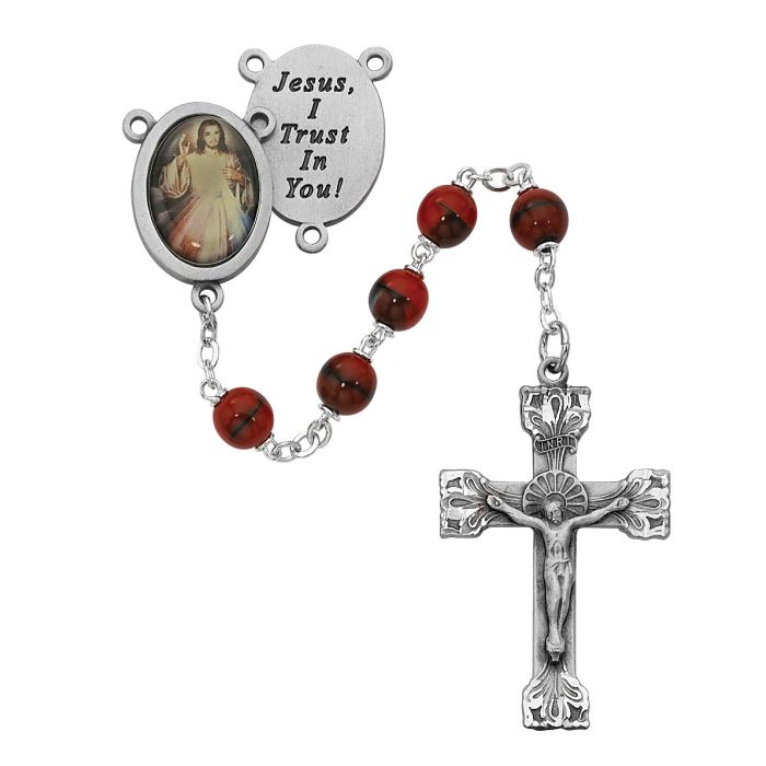 Red Divine Mercy Rosary