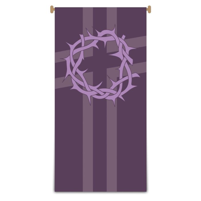 Small Lenten Banner #7217 with the Crown of Thorns