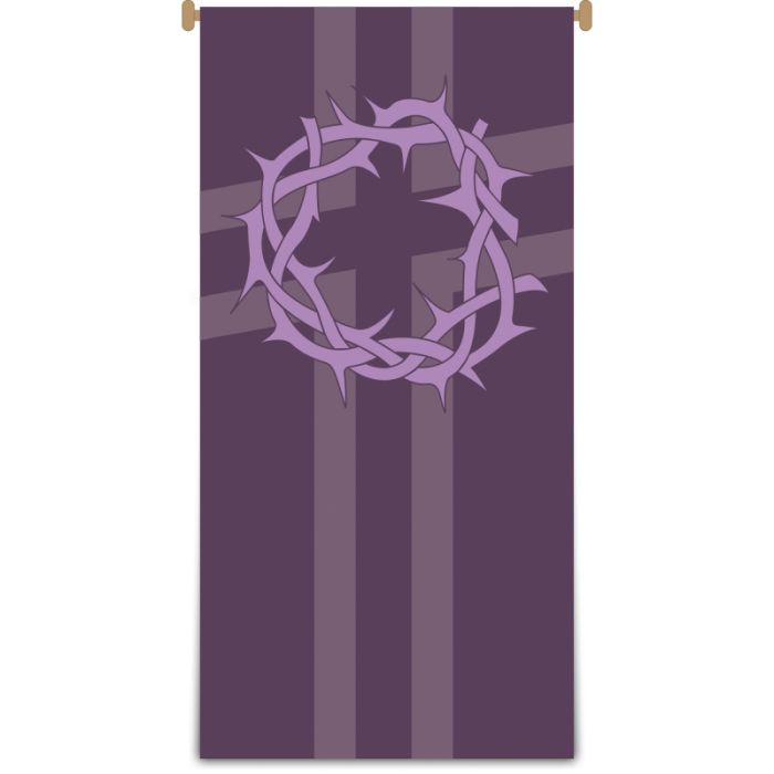Small Lenten Banner #7917 with the Crown of Thorns