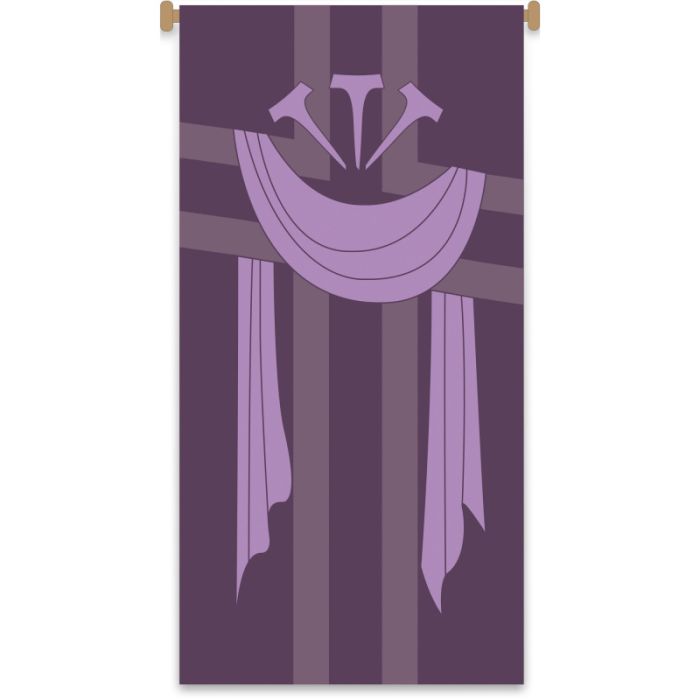 Small Lenten Banner #7918 with the Nails and Shroud