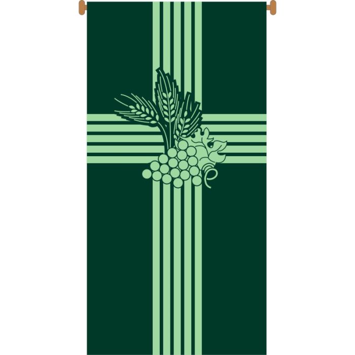 Small Ordinary Time Banner #7914 with Grapes and Wheat