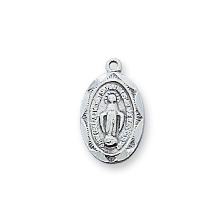 SS Miraculous Medal w/16" Chain