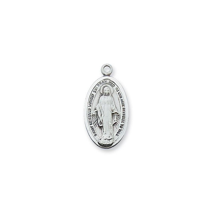 SS Miraculous Medal w/18" Chain