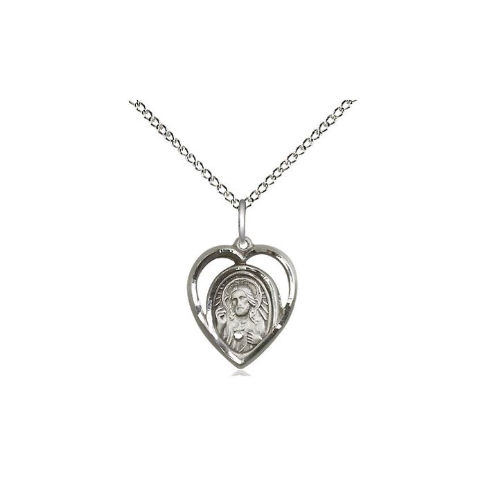 SS Scapular Pendant w/ 18" Chain