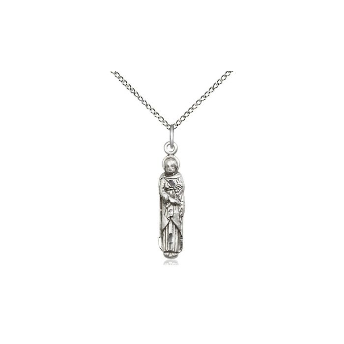 SS St Joseph Worker Pendant w/ 18" SS Chain