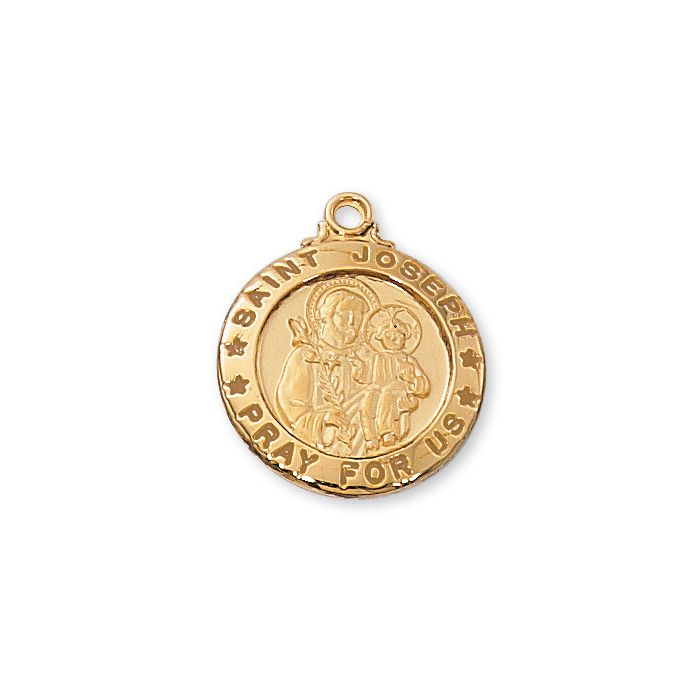 St Joseph Gold over SS w/ 20" Chain