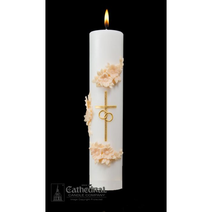 WEDDING CENTER CANDLE (GOLD & CREAM)