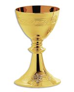 Chalice & Paten #5200, Gold Plated Brass