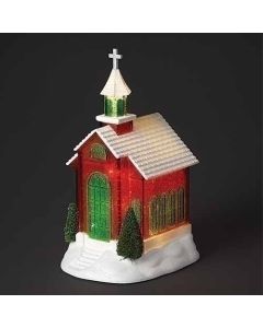 10.75" Acrylic Light Up Church #132357