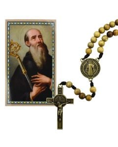 10mm Walnut St. Benedict Rosary