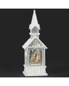 11.25" LED Church with Nativity #135172