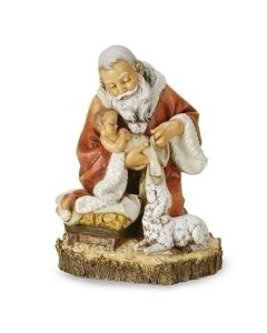 11.5" KNEELING SANTA- BARK FINISH