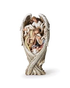 13.5" HOLY FAMILY/ANGEL WINGS