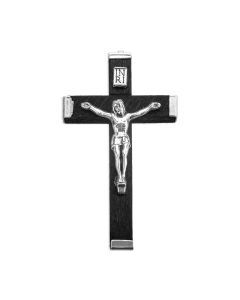 2.5" Black Wood Metal Crucifix