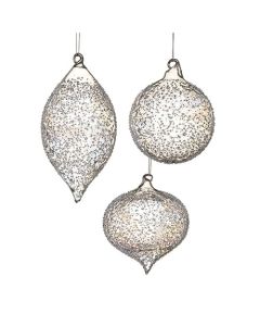 4.25" Speckle Ornament Set #136706
