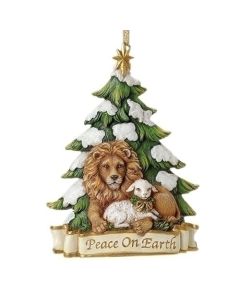 5.25" Lion & Lamb Ornament #38614