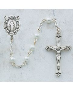 5mm White Pearl Rosary