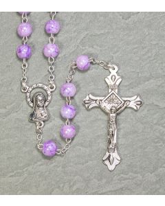 6mm Marble Amethyst Rosary