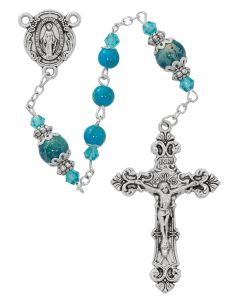 6mm Turquoise Marbeline Rosary