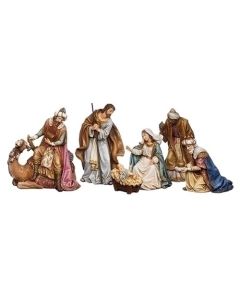 6PC SET 8" NATIVITY W/KING ON CAMEL