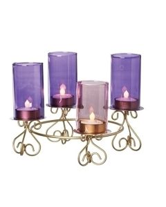 8.75" Advent Glass Wreath #35850