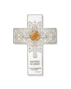 9" Baptism Wall Cross