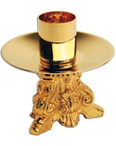 Altar Candlesticjk #K841, 24K Gold Plated