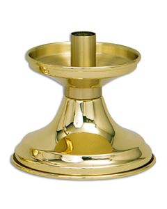 Altar Candlestick #K147, Solid Brass with Two-Tone Finish