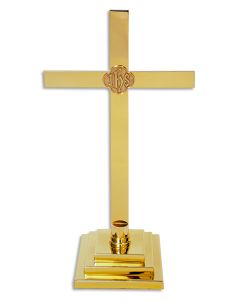 Altar Cross #K1351, High Polish Brass