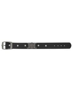 Black Leather St. Benedict Bracelet