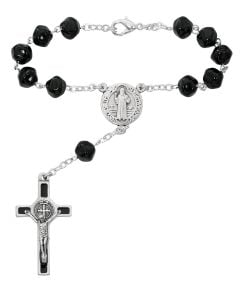 Black St. Benedict Auto Rosary