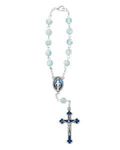 Blue Miraculous Auto Rosary