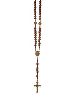 Bronze/Wood St Pio Rosary